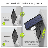 Outdoor Photecell 3 Led Solar Decorative Wall Light for Fence Pathway Patio