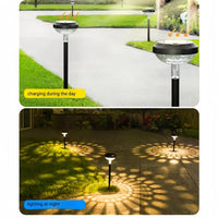 Bright Solar Projector Pathway Lights 2 Lighting Modes LED Outdoor IP67 Waterproof Solar Powered Garden Lights for Backyard Lawn