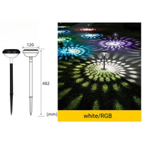 Bright Solar Projector Pathway Lights 2 Lighting Modes LED Outdoor IP67 Waterproof Solar Powered Garden Lights for Backyard Lawn