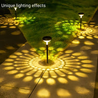 Bright Solar Projector Pathway Lights 2 Lighting Modes LED Outdoor IP67 Waterproof Solar Powered Garden Lights for Backyard Lawn